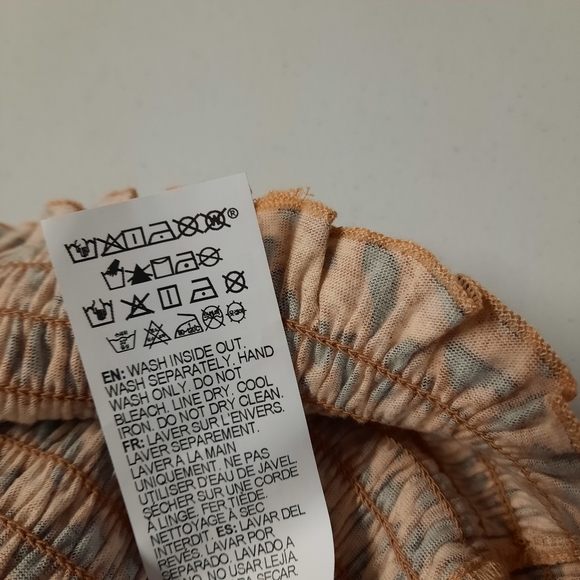 Billabong Crop Top Women's Small Brown Animal Print Sleeveless Stretch Casual - Picture 8 of 9